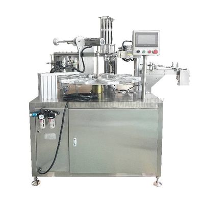2.2KW Yogurt Cup Filling And Sealing Machine 50-500ml Volume Filling