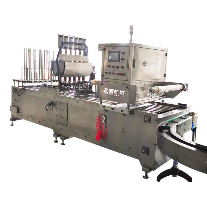 PLC Controlled MAP Tray Sealer Machine For Packing Hot Instant Snack Container