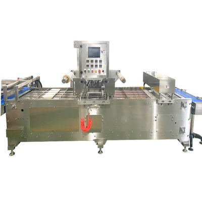 2.2kw MAP Tray Sealer Machine ระบบปิดจานข้าวด้วยระบบควบคุม PLC